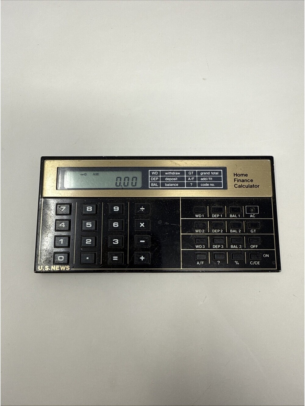 Vinage US News Home Finance Calculator LC-868 Battery Powered Works
